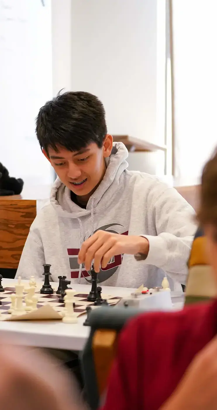 Porter-Gaud student playing chess
