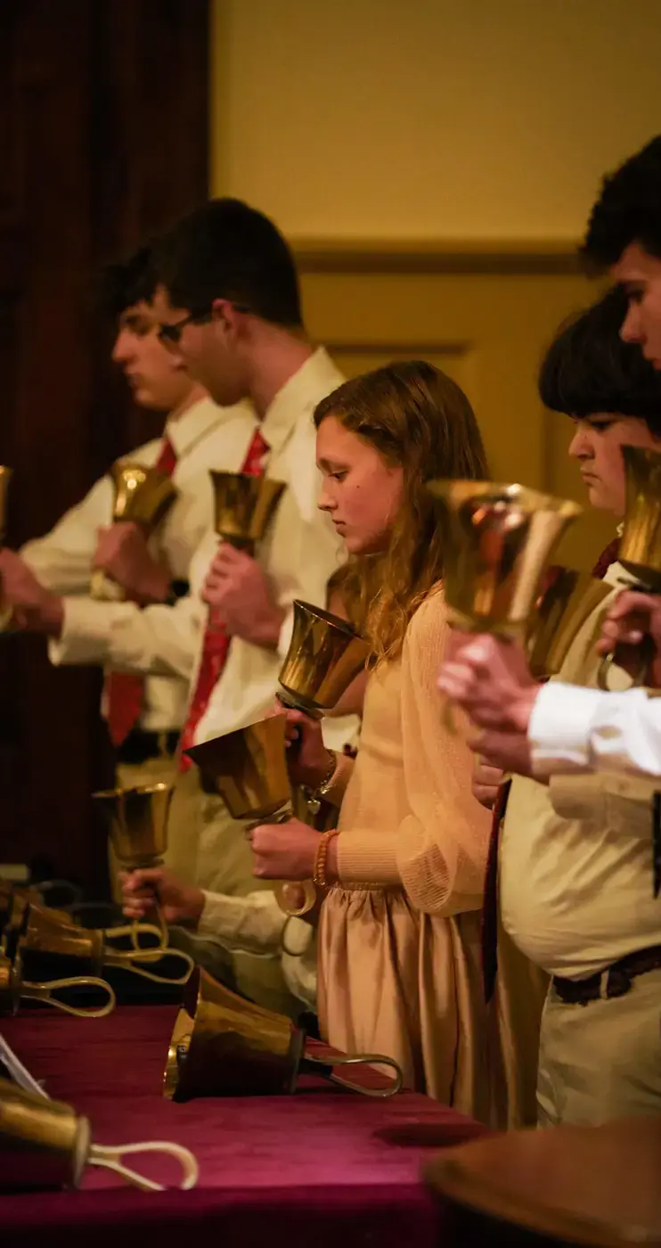 Porter-Gaud students performing with handbells
