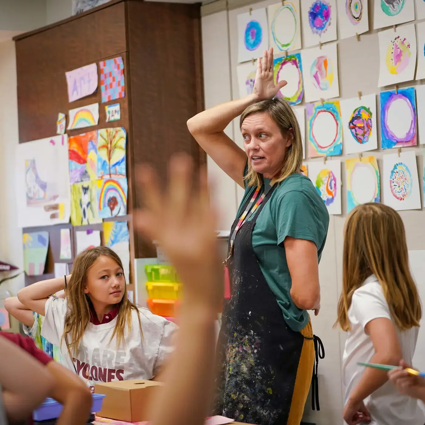 Porter Gaud teacher in class with students