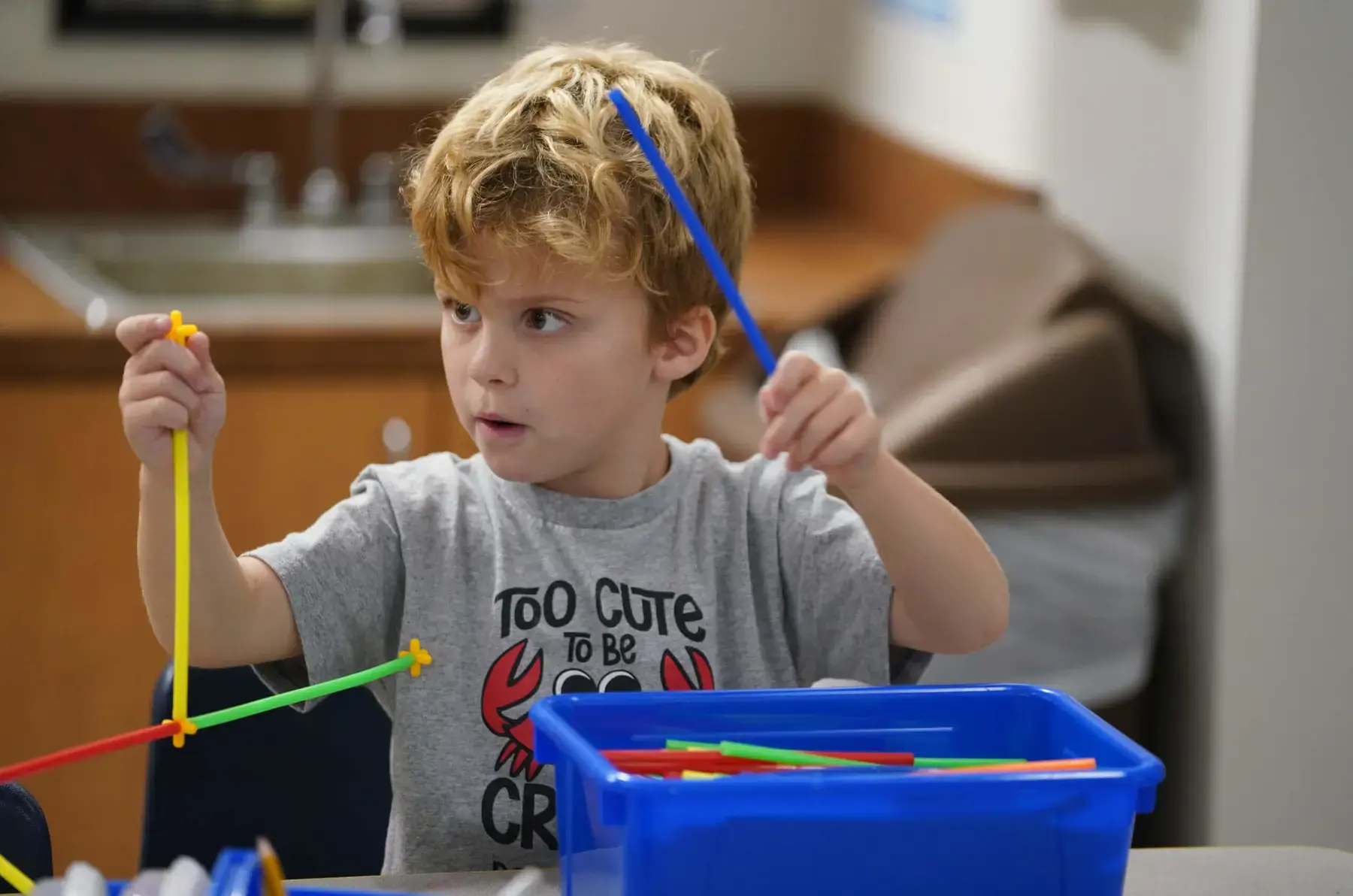 Porter-Gaud O'Quinn pupil building in class